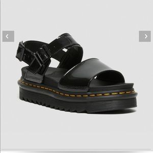dr marten VOSS patent leather sandals size 8